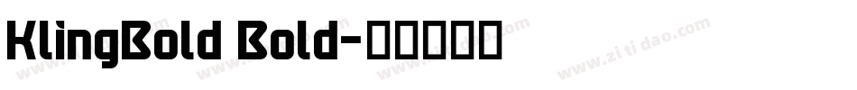KlingBold Bold字体转换